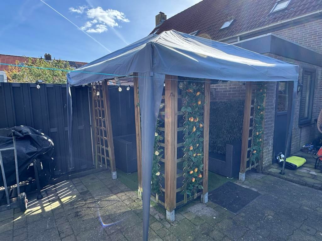Party tent/Tuin paviljoen 310x310cm, 270 cm hoog, Minder dan 4 meter, Zo goed als nieuw, Paviljoen, 2 meter of meer