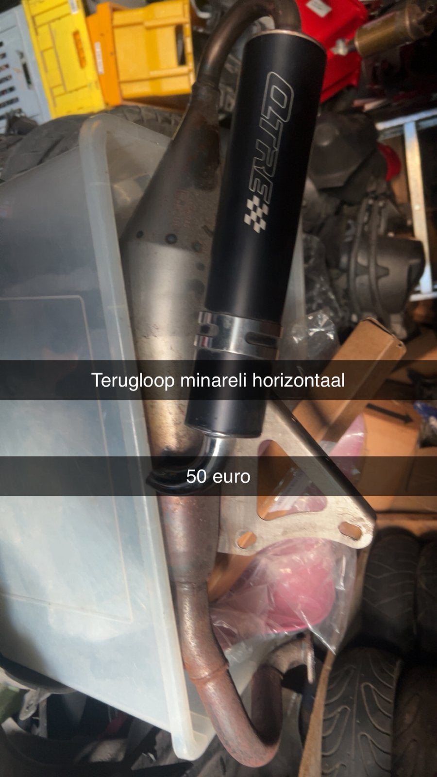 Terugloop uitlaat aerox minareli, Ophalen of Verzenden, Zo goed als nieuw