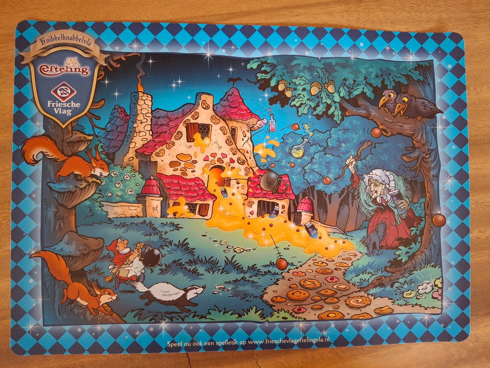 Efteling Srookjesbos Hans en Grietje placemat, Verzamelen, Efteling, Nieuw, Gebruiksvoorwerp, Ophalen of Verzenden