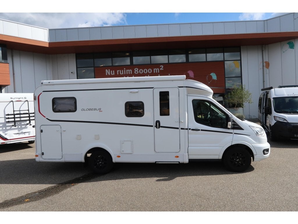 Dethleffs Globebus Go T45 ALS NIEUW, Caravans en Kamperen, Campers, Ringverwarming, Ford, 6 tot 7 meter, Tot en met 3