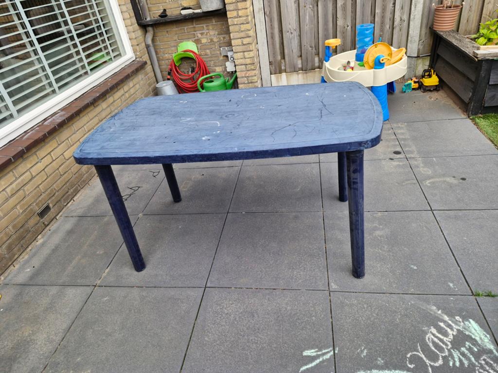 Tuintafel, Ophalen of Verzenden, Gebruikt, Rechthoekig
