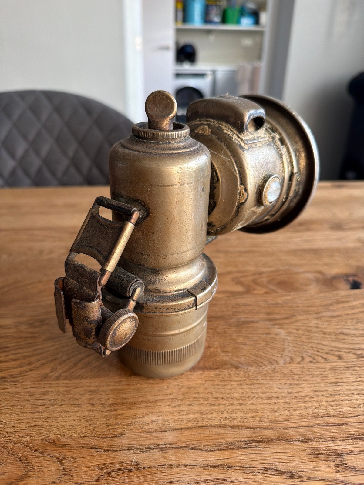 Antieke mijnlamp / karbidlamp, Ophalen of Verzenden