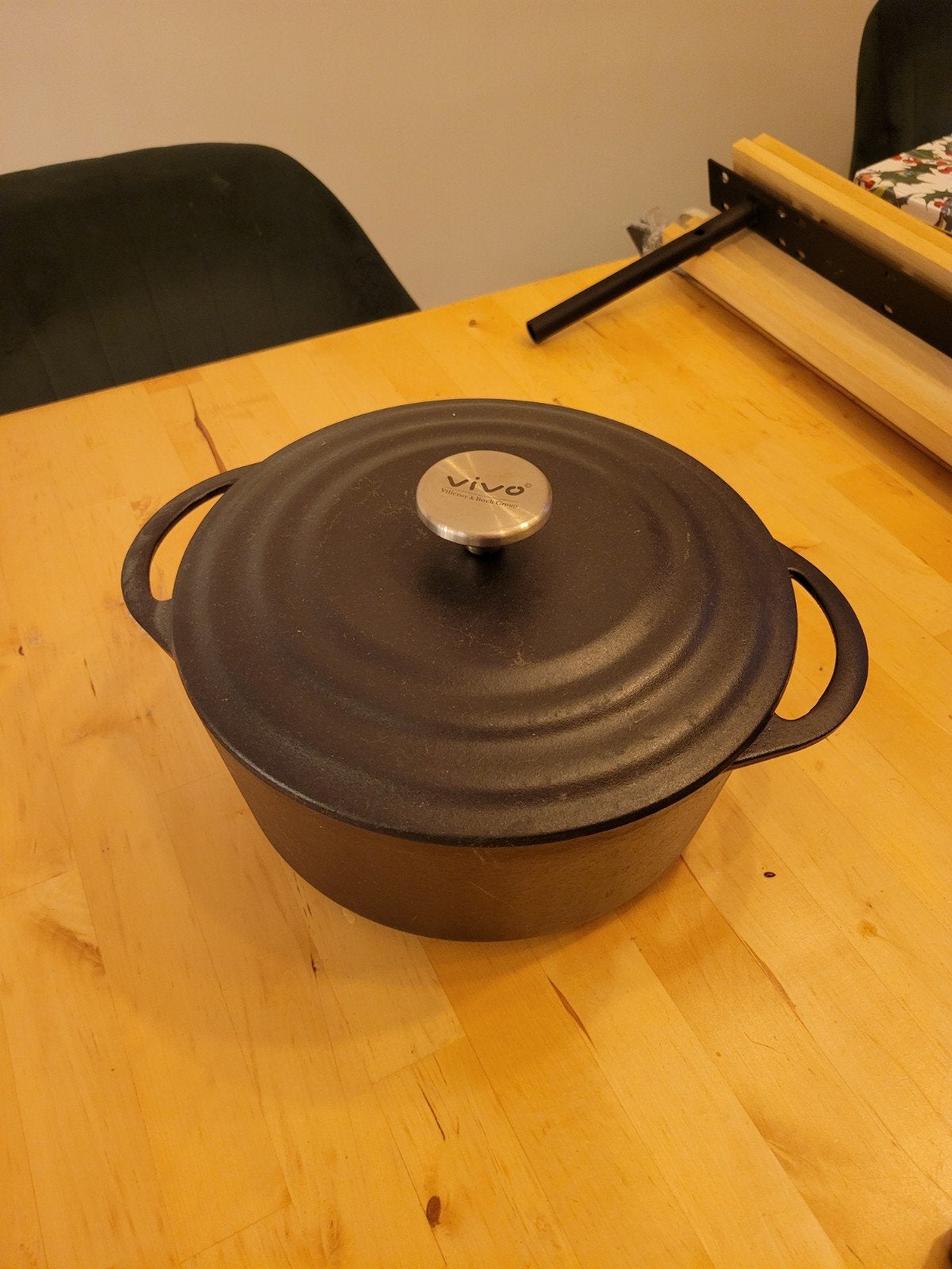 Vivo Gietijzeren Braadpan - 5.2L/24cm, Ophalen, Geschikt voor inductie, Zo goed als nieuw, Overige merken