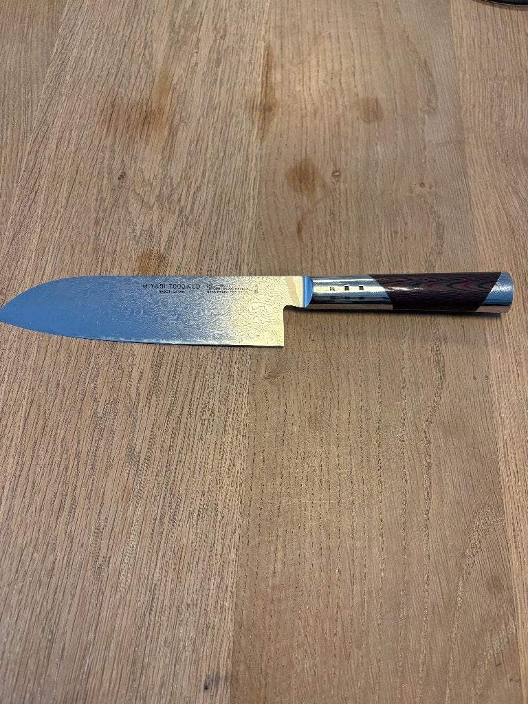 Zwilling Miyabi 7000MCD Santoku damascus, Huis en Inrichting, Ophalen of Verzenden, Zo goed als nieuw, Rvs of Chroom, Overige merken