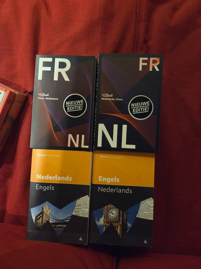 4 Woordenboeken Frans & Engels, Ophalen, Zo goed als nieuw, Van Dale, Engels