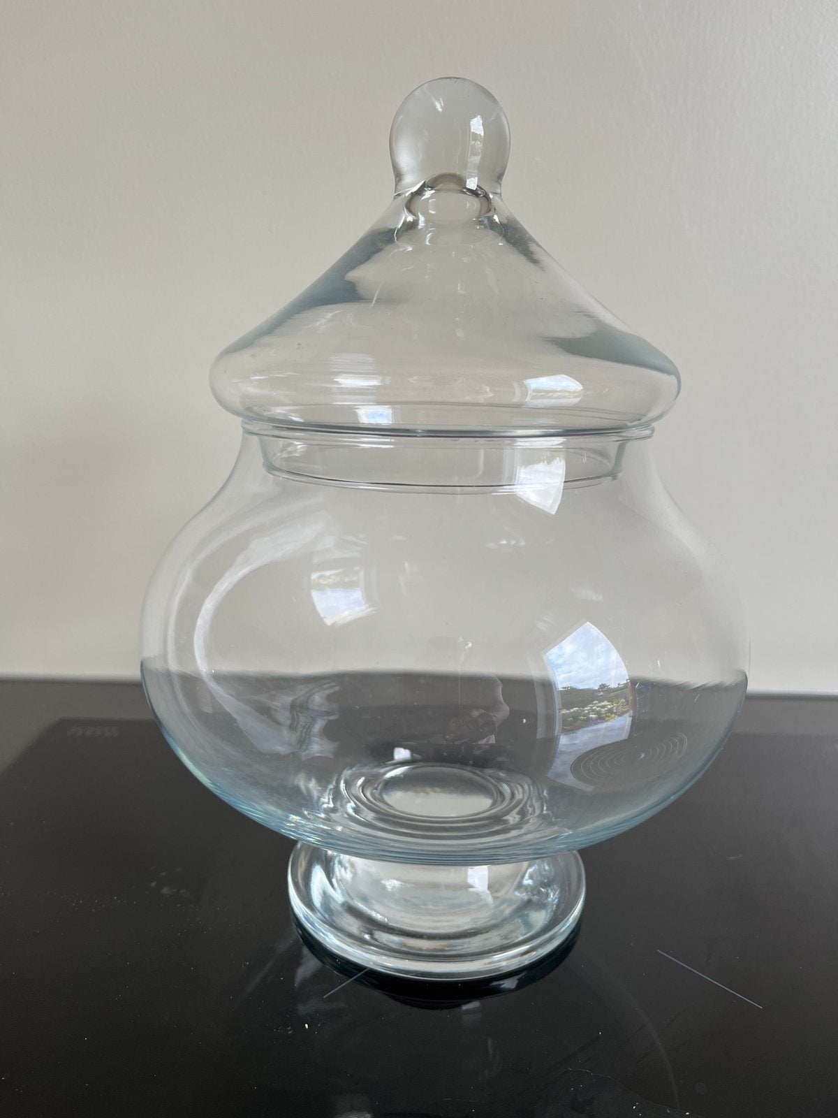 Glazen pot met deksel voor snoepjes koekjes, Glas of Glazen, Ophalen of Verzenden, Overige stijlen, Glas