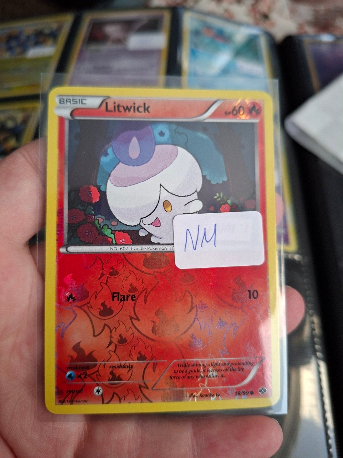 Litwick Reverse Holo - Next destinies, Ophalen of Verzenden, Zo goed als nieuw, Losse kaart, Foil