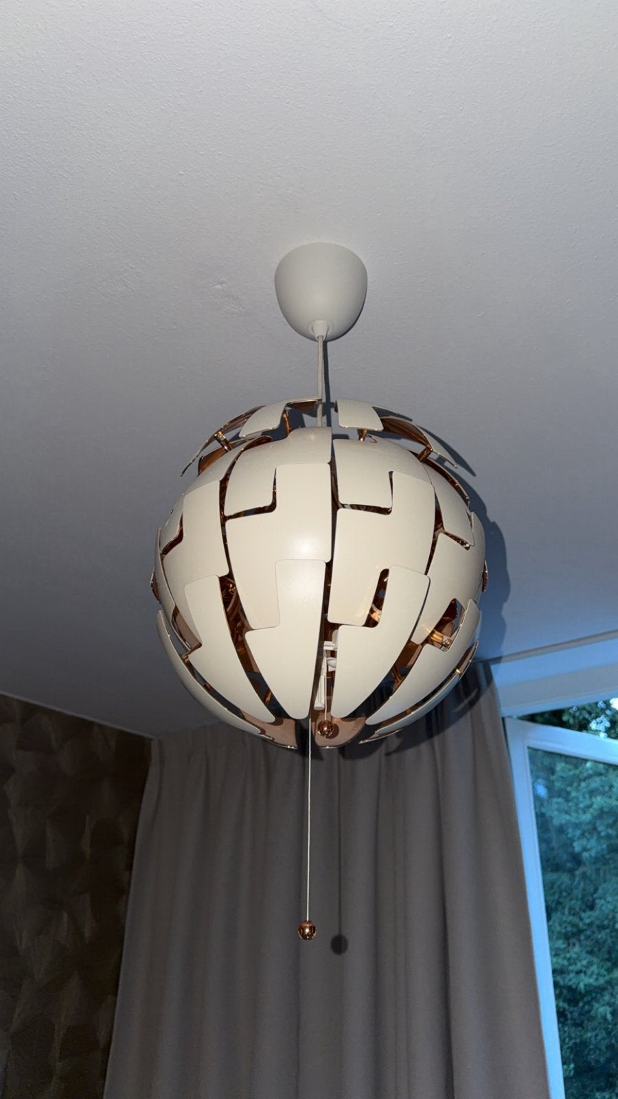 Ikea PS 2014 hanglamp - Wit/Koper, Huis en Inrichting, Lampen | Hanglampen, Ophalen, Gebruikt, Metaal, E27 (groot)