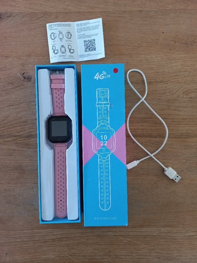 Roze kinderhorloge, Ophalen, Zo goed als nieuw, Roze, Onbekend