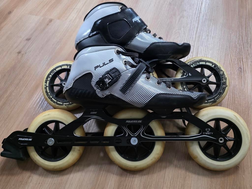 Powerslide Puls Trinity 125mm inline skates met remblok, Ophalen of Verzenden, Gebruikt, Powerslide