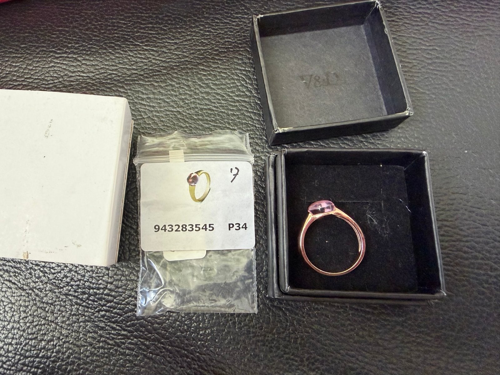 Nieuwe Zilveren 925 ring met roze edelsteen - Maat 17, Nieuw, Ophalen of Verzenden, 17 tot 18, Roze