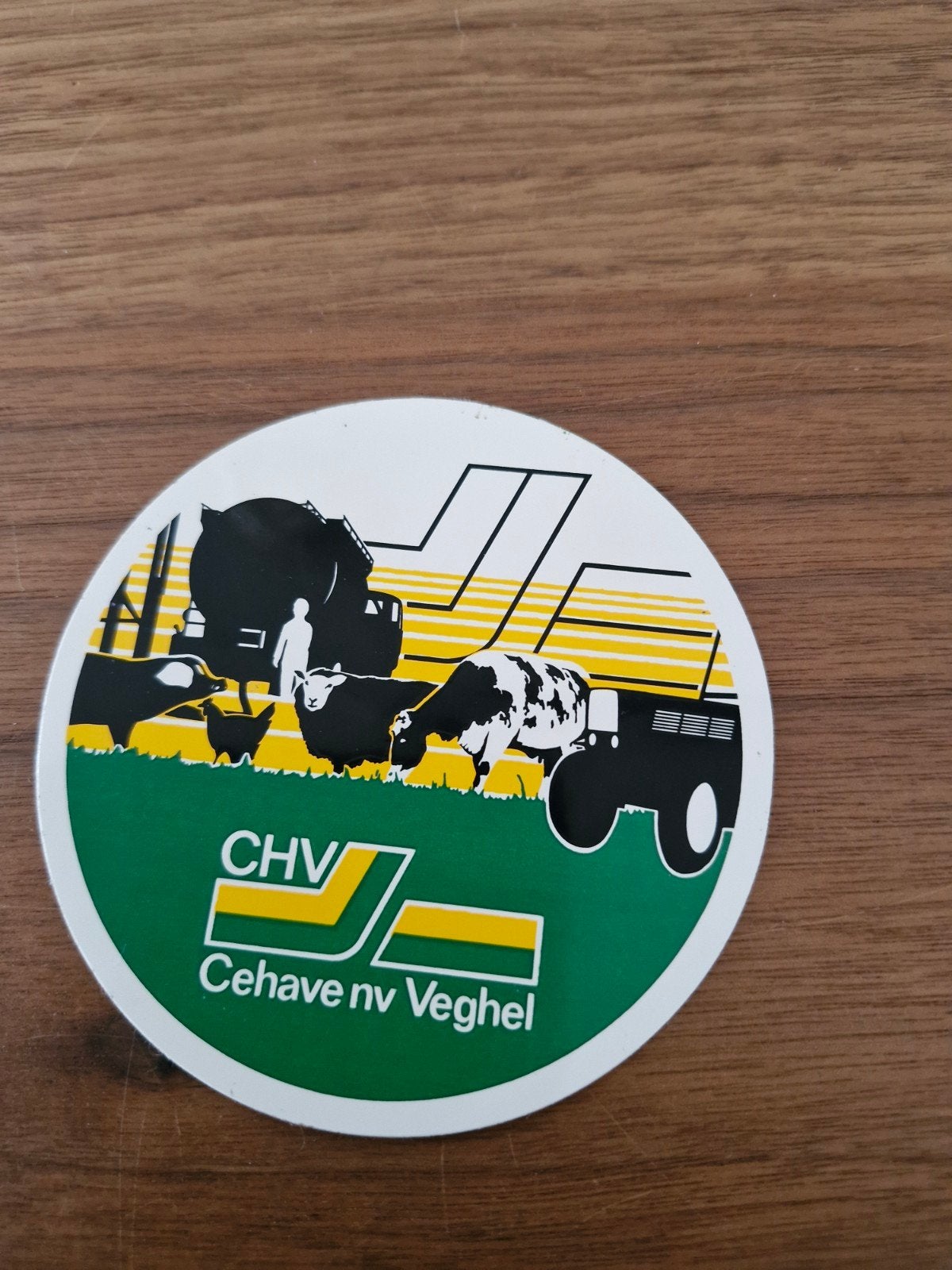 11244 Vintage CHV Cehave nv Veghel Sticker - Landbouw Thema, Verzamelen, Ophalen of Verzenden, Gebruikt, Bedrijf of Vereniging
