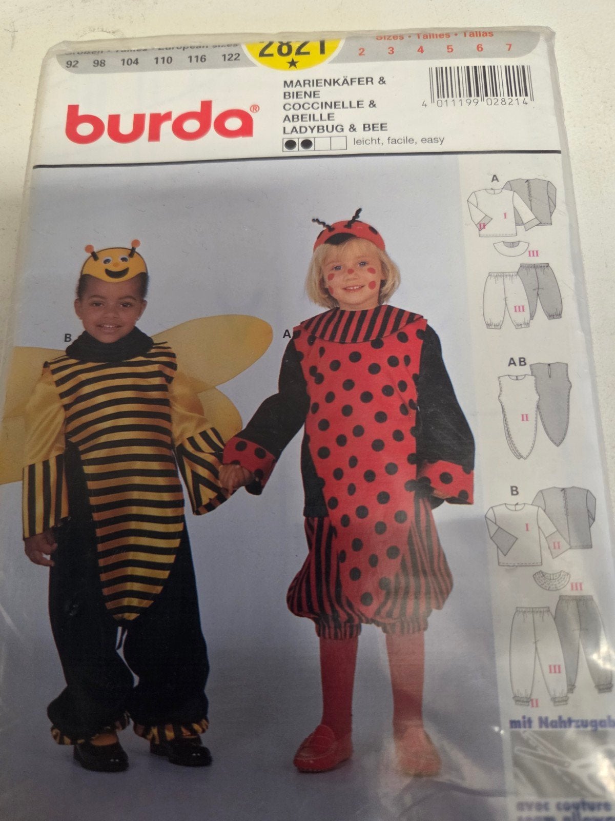 zolderopruiming Burda 2821 kids naaipatroon ongebruikt, Ophalen of Verzenden, Zo goed als nieuw, Kind, Burda