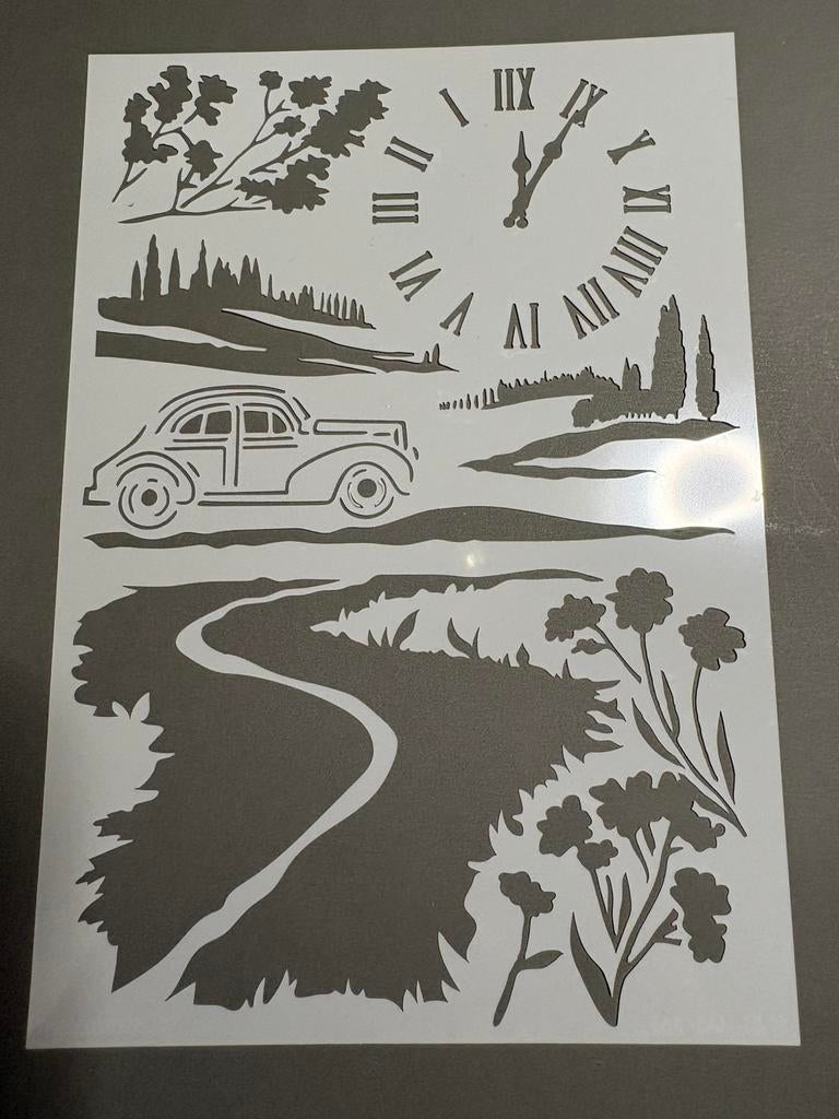 Stencil studio light weg/ auto/ klok, Ophalen of Verzenden, Zo goed als nieuw, Overige thema's, Pons of Mal