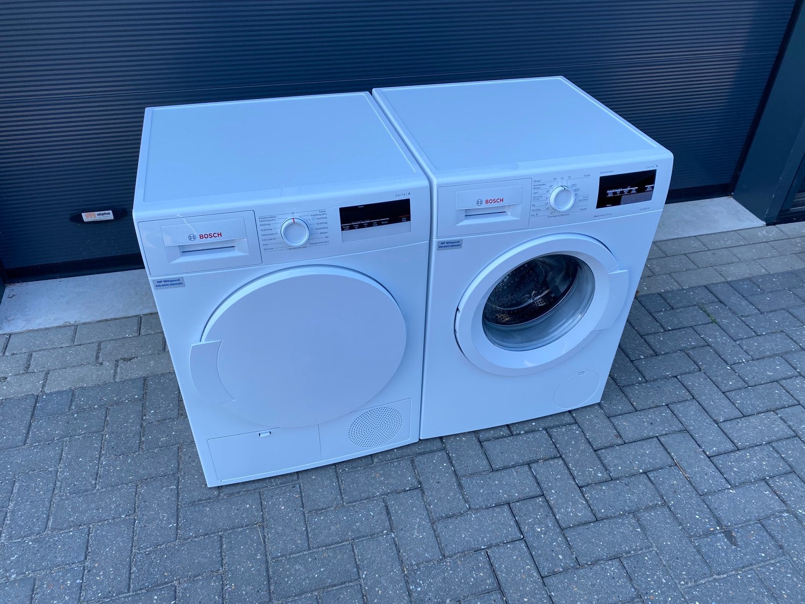 Bosch Wasmachine En Droger Set! 8KG Serie 6 A+++ Garantie!, Witgoed en Apparatuur, 8 tot 10 kg, Ophalen, Zo goed als nieuw, 85 tot 90 cm