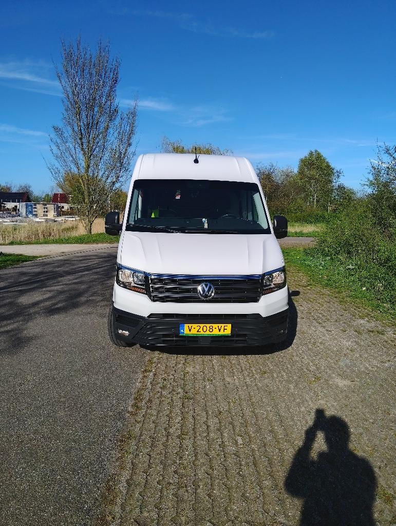 Volkswagen Crafter 35 2.0 TDI 177pk L3H3. 2020, Auto's, Bestelauto's, Euro 6, 4 cilinders, Volkswagen, Wit