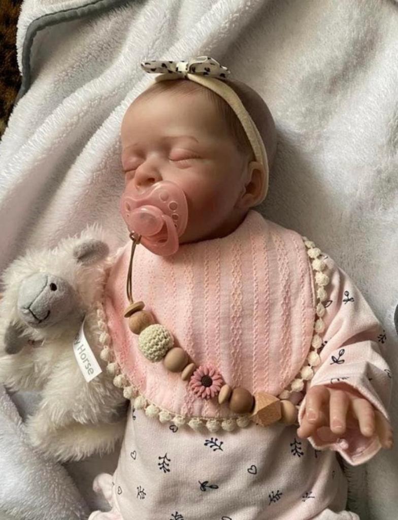 Reborn baby meisje, Verzamelen, Ophalen of Verzenden, Zo goed als nieuw, Babypop, Levensecht of Reborn