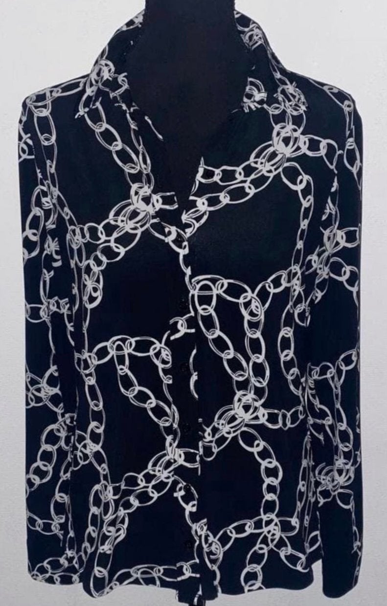 Zgan blouse van &CO WOMAN..mt:l, B, Verzenden, Zwart, Maat 42/44 (L)