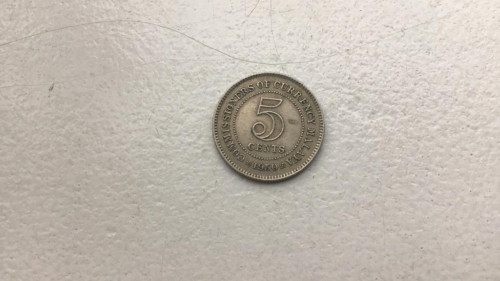 Malaya 5 cent 1950., Ophalen of Verzenden