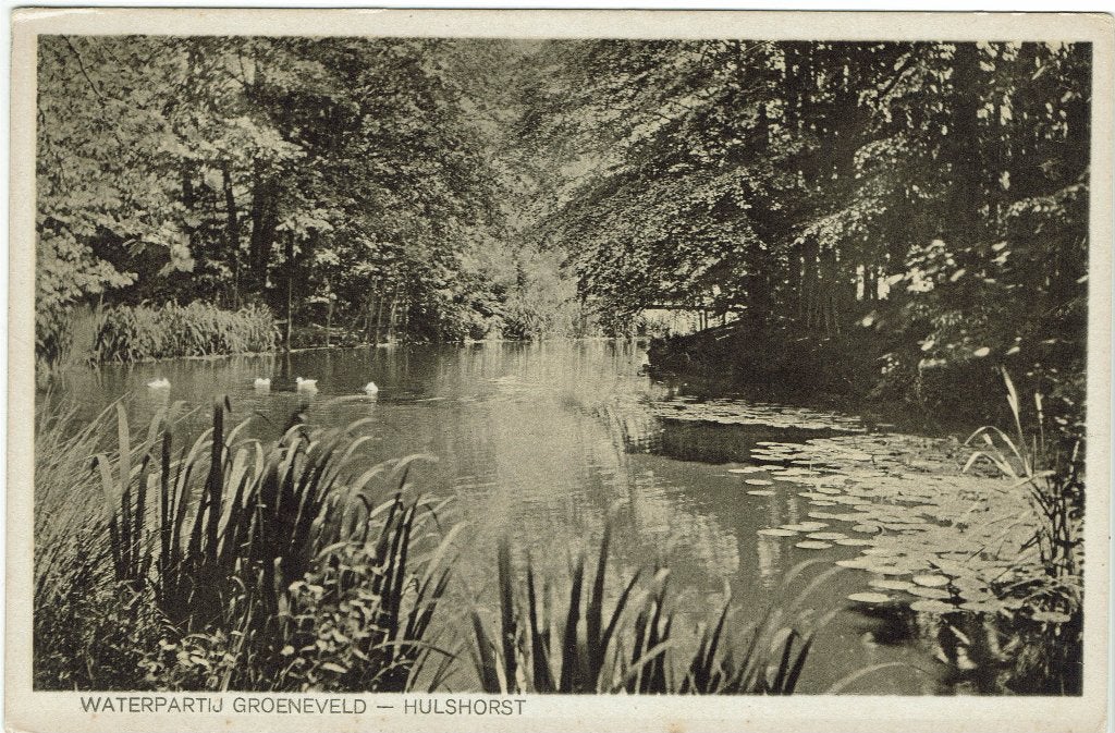 Hulshorst – Waterpartij Groeneveld., Ophalen of Verzenden, 1920 tot 1940, Ongelopen, Gelderland