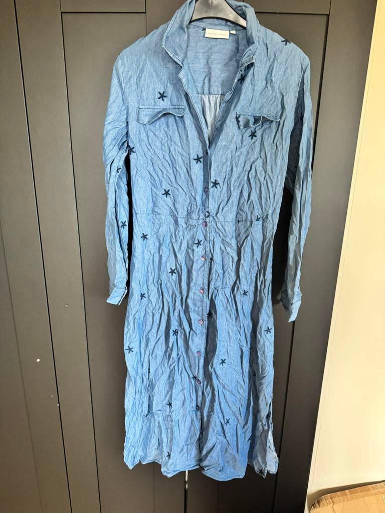 Fabienne Chapot jurk jeans look maat 36, Blauw, Ophalen of Verzenden, Zo goed als nieuw, Maat 36 (S)