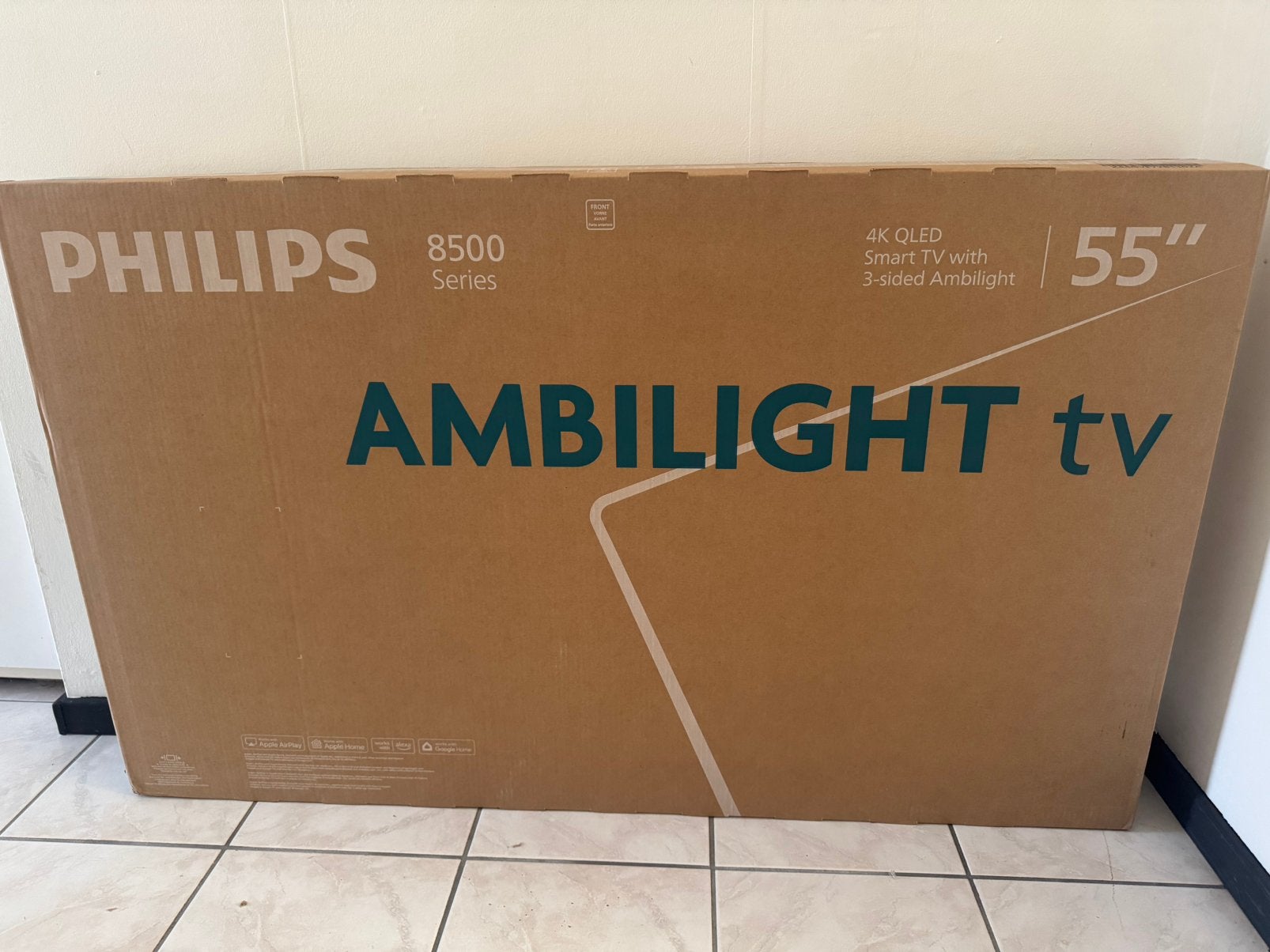 Philips Ambilight 55inch 8500 serie + 2 jaar garantie, Ophalen, Philips, QLED, 50 Hz