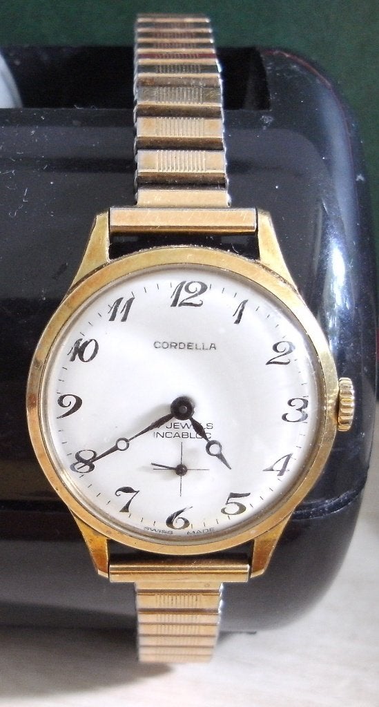 Vintage   Opwind  Dames horloge   CORDELLA, Ophalen of Verzenden, Gebruikt, Staal, Overige merken