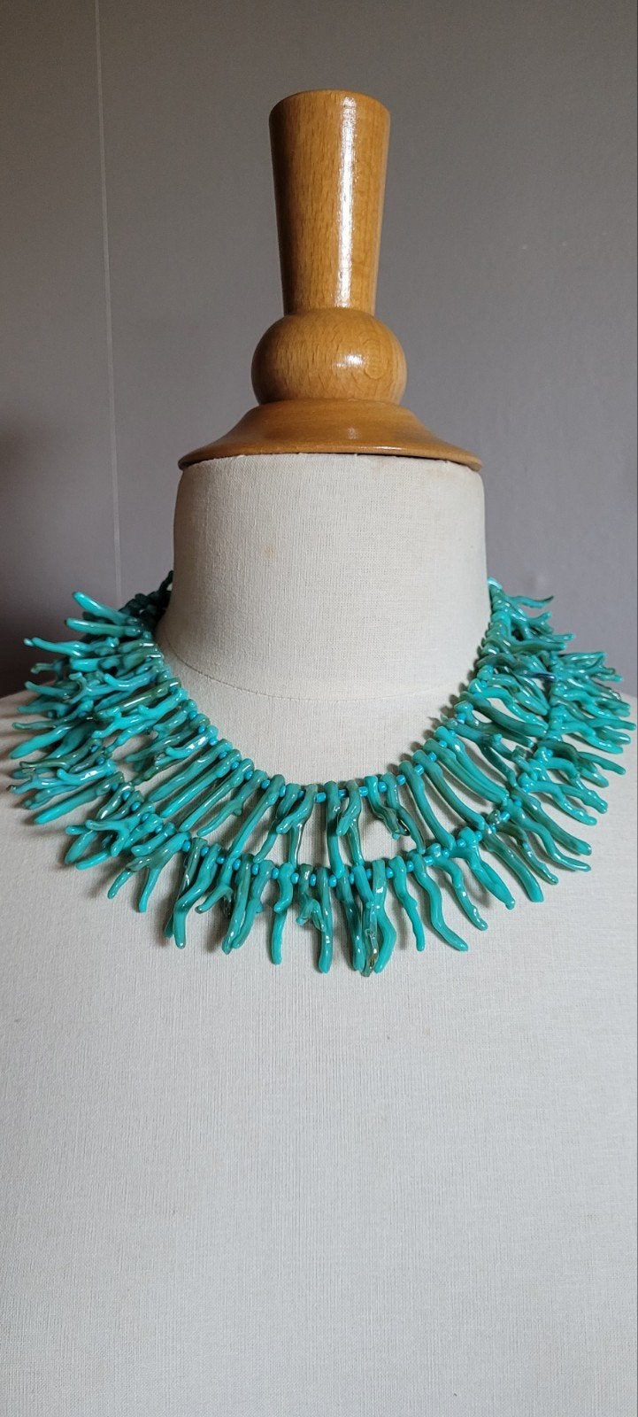 statement ketting, Sieraden, Tassen en Uiterlijk, Overige materialen, Blauw, Ophalen of Verzenden, Zo goed als nieuw
