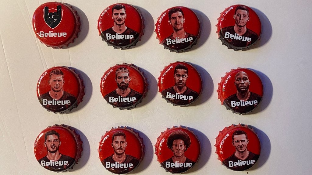 Jupiler set BELIEVE 2022 caps compleet set kroontjes, Ophalen of Verzenden, Gebruikt, Jupiler