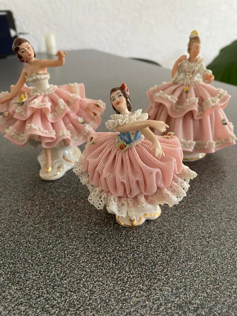 Porseleinen danseresje Dresden, Antiek en Kunst, Antiek | Porselein, Ophalen of Verzenden
