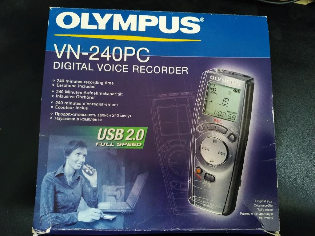 Olympus VOICE Digital Voice Recorder VN-240PC, Ophalen of Verzenden, Zo goed als nieuw, Audio