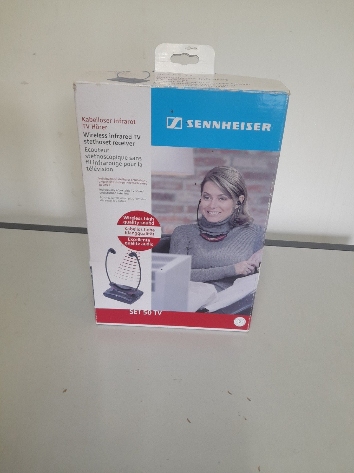 Sennheiser SET 50 TV Draadloze Infrarood TV Hoofdtelefoon, Gebruikt, Sennheiser, On-ear, Ophalen of Verzenden