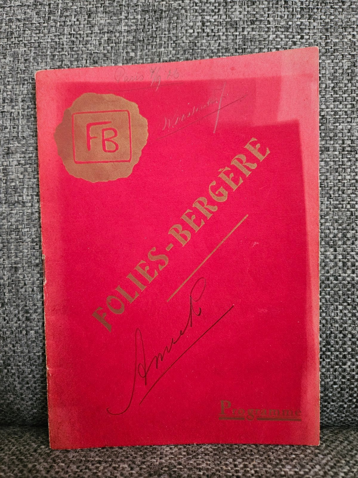 Folie Bergere Programma 1926 met Josephine Baker, Verzamelen, Muziek, Artiesten en Beroemdheden, Verzenden, Gebruikt, Boek, Tijdschrift of Artikel