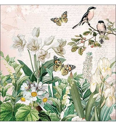 Ambiente servet flower garden 33 x 33 cm 13318150, ., Nieuw, Papier of Karton, .