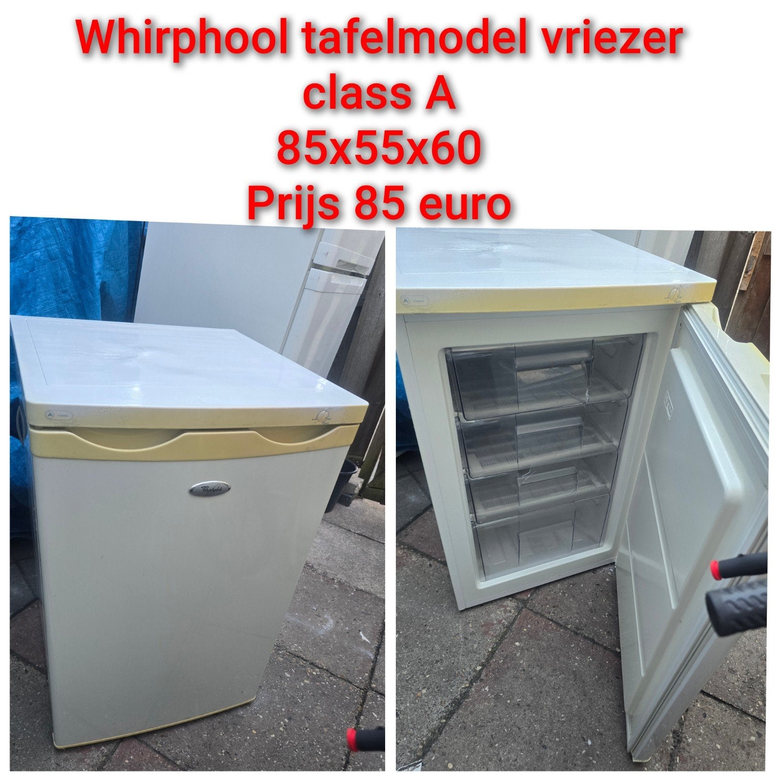 Tafelmodel vriezers en hoger staande vriezers koelkasten etc, Ophalen, Minder dan 60 cm