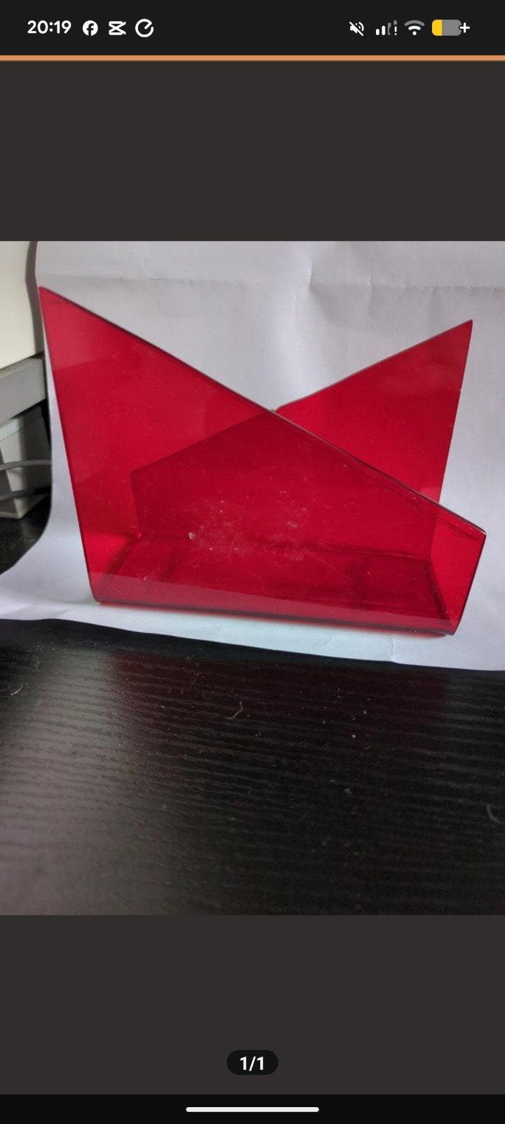 Rood acryl/plexiglas plaat, decoratie of hobby, Hobby en Vrije tijd, Knutselen, Zo goed als nieuw, Ophalen