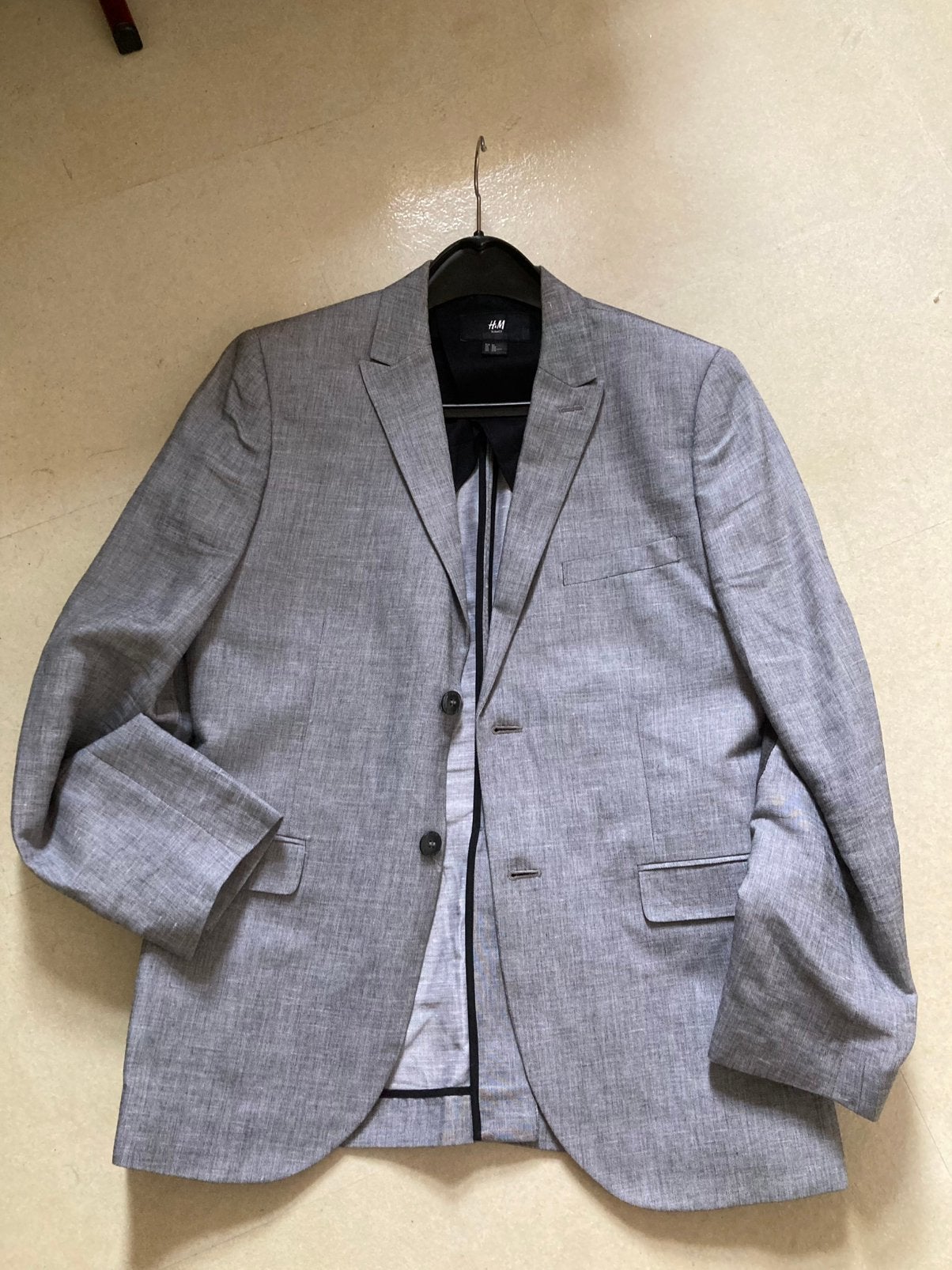Sportief grijsblauw H&M colbert maat 50 (zgan), Kleding | Heren, Kostuums en Colberts, Ophalen of Verzenden, Zo goed als nieuw