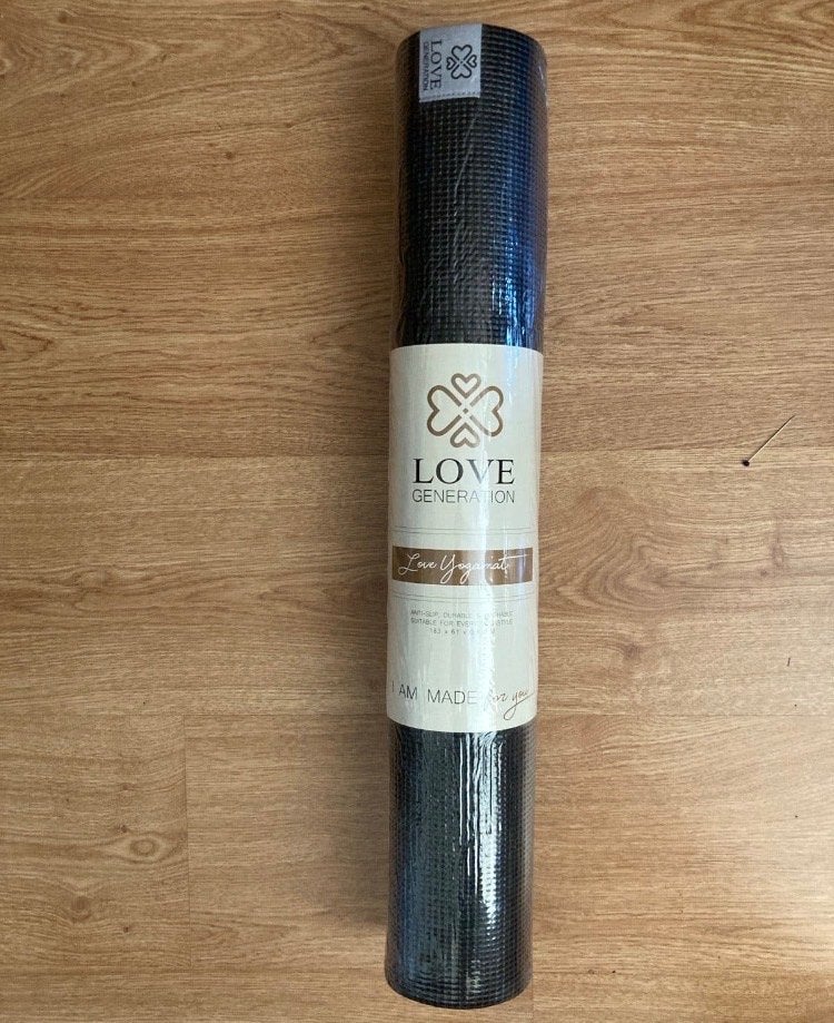 Nieuwe Love Generation Yogamat Zwart - 183x61x0.5cm, Ophalen of Verzenden, Nieuw, Yogamat