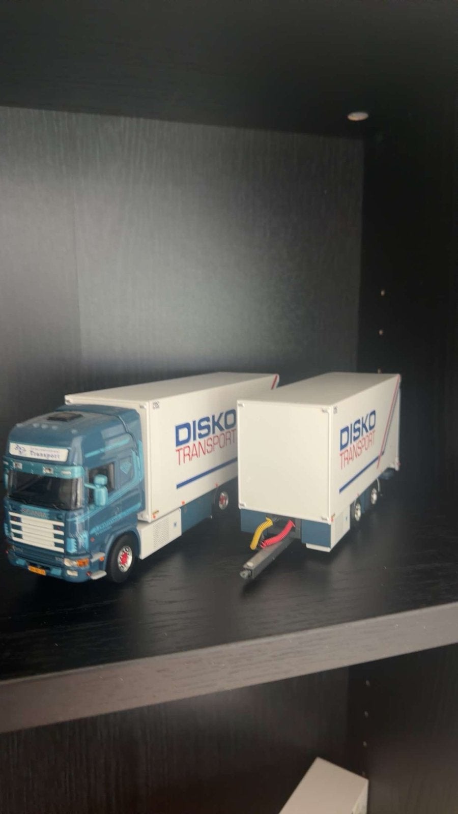 WSI Jan Zwarteveld Scania 4 Serie Combi - Disko Transport, Overige merken, 1:50 of kleiner, Ophalen of Verzenden, Zo goed als nieuw