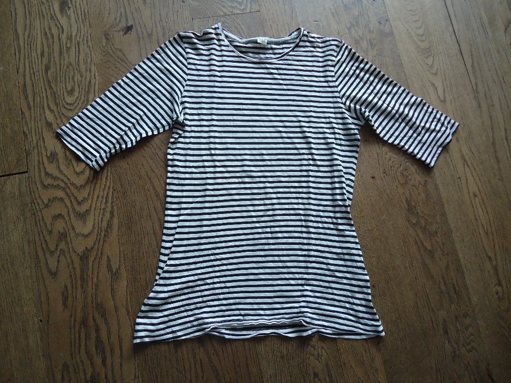 Zwart/wit gestreept Pauw t shirt maat 1 (36), Kleding | Dames, Wit, Pauw, Ophalen of Verzenden, Korte mouw