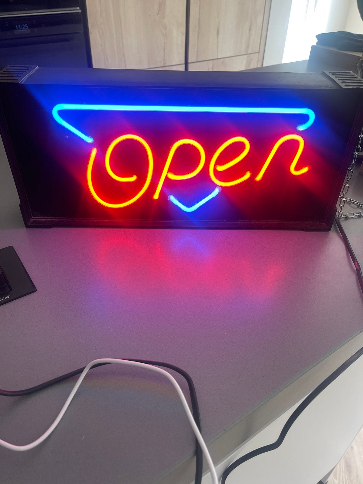Neon 'Open' Reclamebord - LED Lichtbak voor Winkel/Bar, Met schakelaar, Overige merken, Kunststof, Meerkleurig
