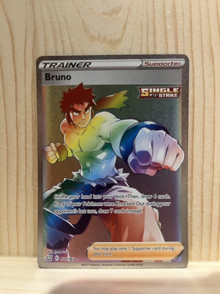 Bruno (BST 172) Pokemon kaart, Ophalen of Verzenden, Zo goed als nieuw, Losse kaart
