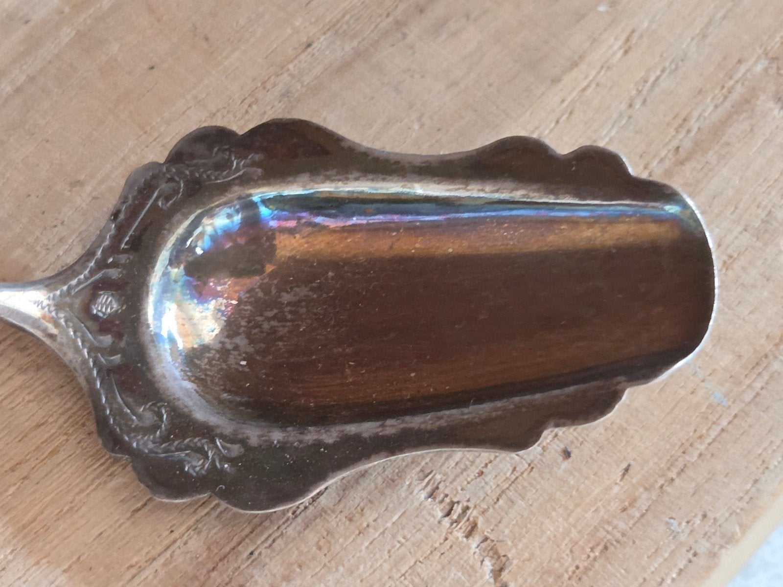 Antieke zilveren suikerschep met gedraaide steel, Ophalen of Verzenden