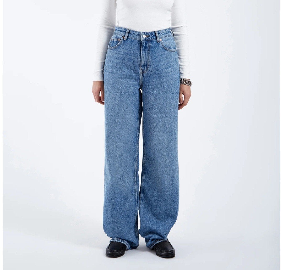 Dr. Denim high relaxed baggy jeans maat 29/34, Kleding | Dames, Ophalen of Verzenden, Zo goed als nieuw, Blauw, W28 - W29 (confectie 36)