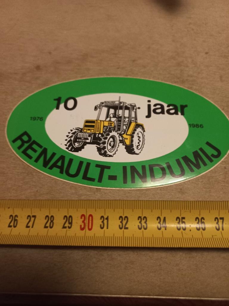 Renault indumij 10 jaar, Verzamelen, Stickers, Ophalen of Verzenden, Zo goed als nieuw