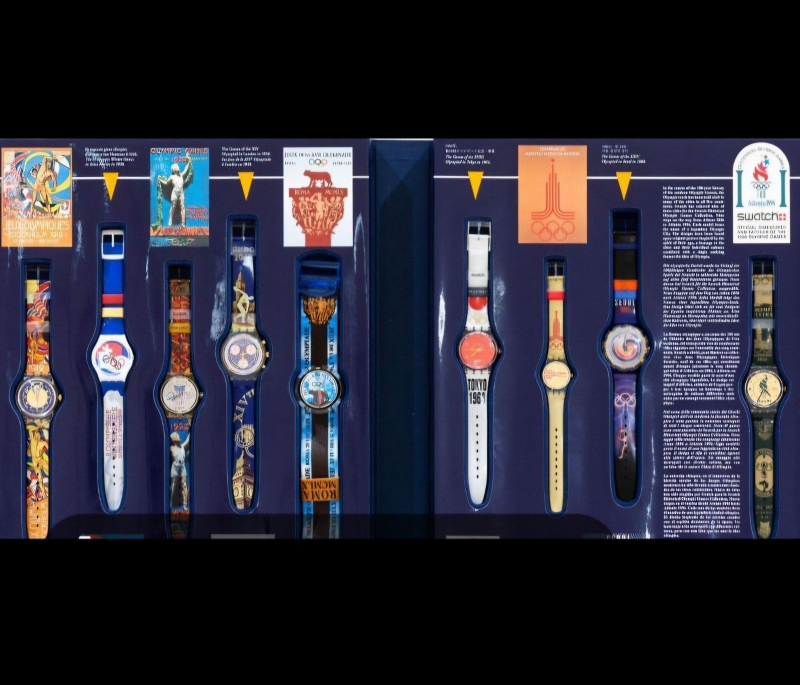 swatch Olympische spelen collectie box, Ophalen of Verzenden, Kunststof, Swatch