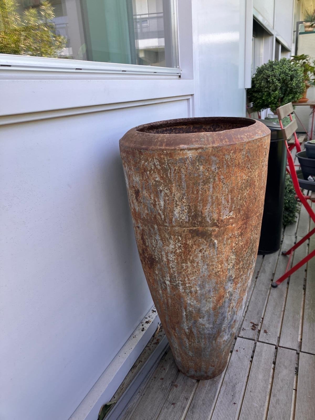 tuinpotten metaal (2 stuks), Ophalen, Gebruikt, Minder dan 60 cm, Balkon