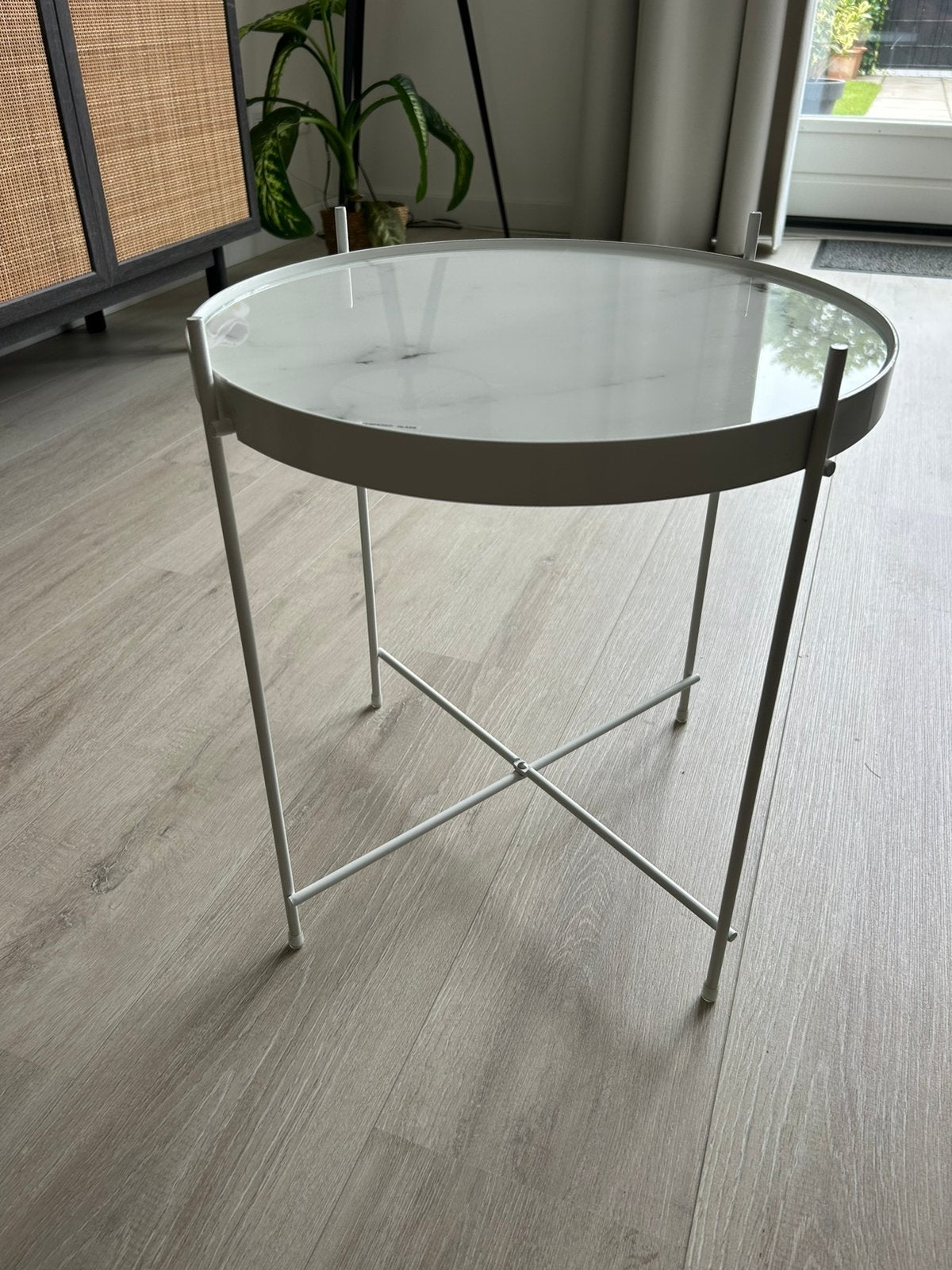 Zuiver Cupid Marble bijzettafel, Ophalen, Minder dan 45 cm, Minder dan 55 cm, Rond