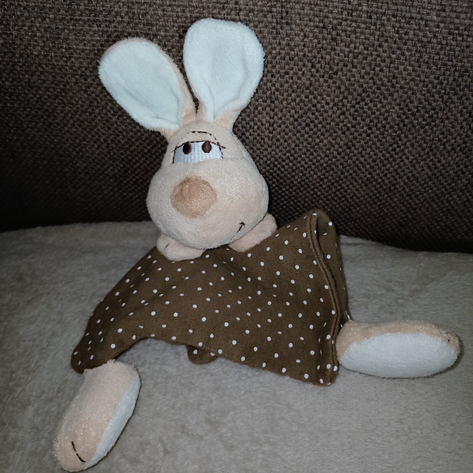 Trudi kroeldoek. Konijnen kop met voeten. Bruin doekje., Overige merken, Ophalen of Verzenden, Zo goed als nieuw, Wasbaar