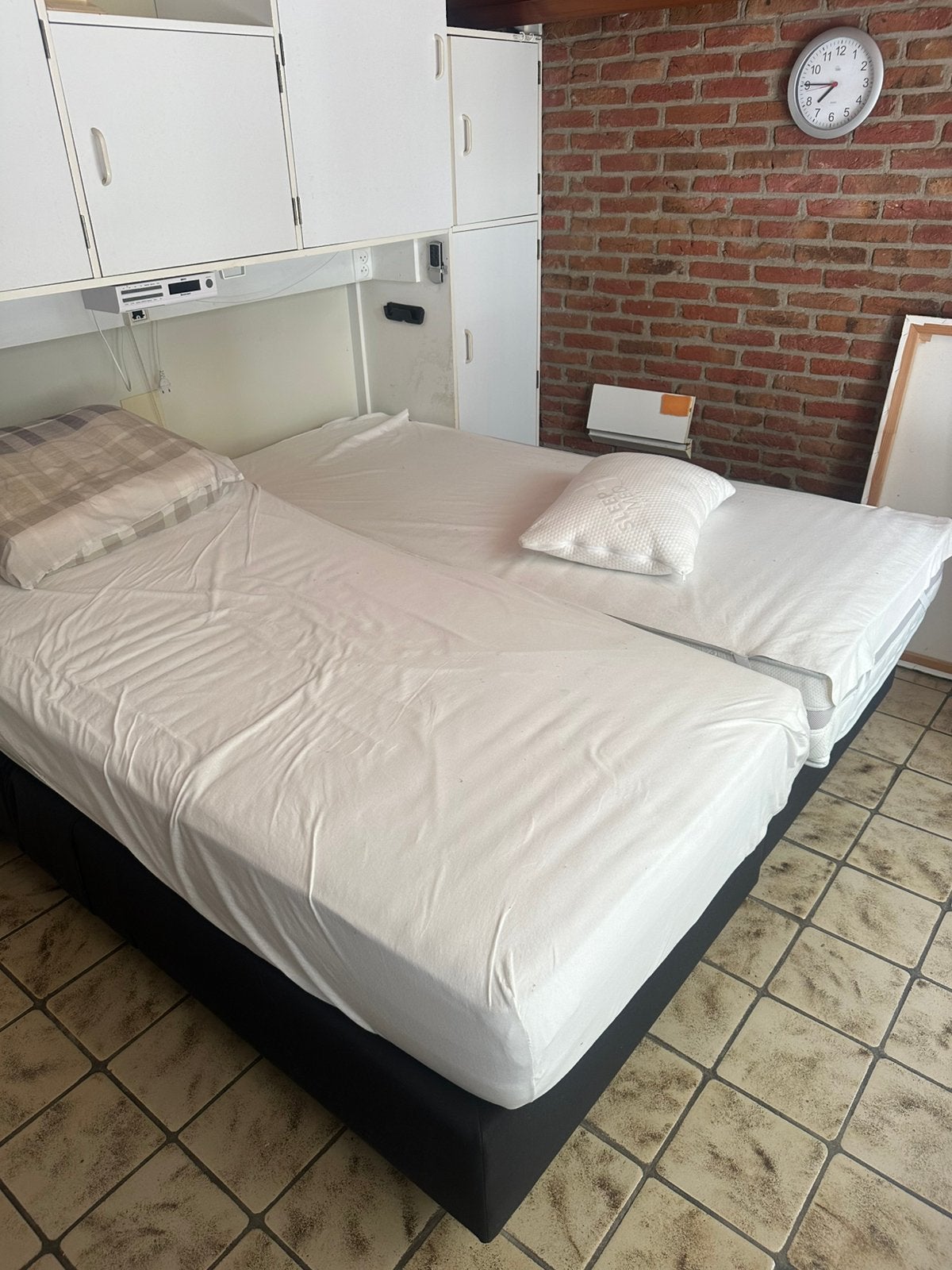 Elektrisch verdtelbare boxspring, Huis en Inrichting, Slaapkamer | Matrassen en Bedbodems, Ophalen, Gebruikt, 90 cm, Tweepersoons